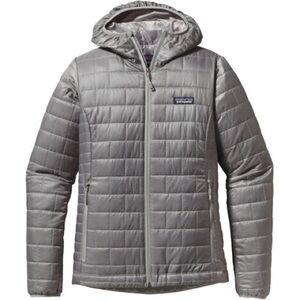 Patagonia Nano Puff® Hoody Women's Silver Gray Quilted Puffer Jacket Hiking S